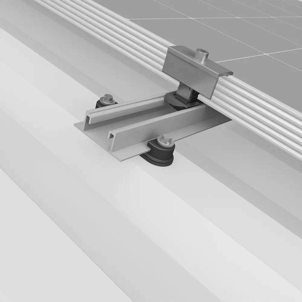 K2 BasicRail - Schrägdach Trapezblech Montageabbildung 2