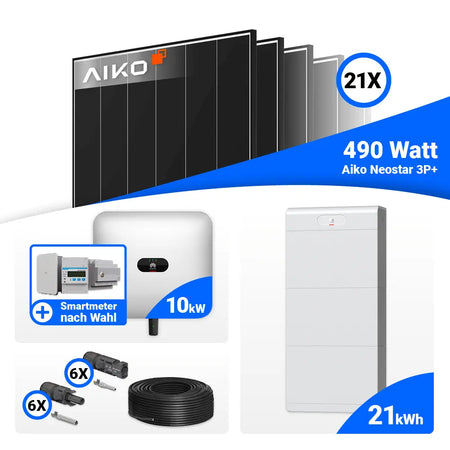 10 kWp PV Anlage AIKO 490W Module Huawei SUN2000