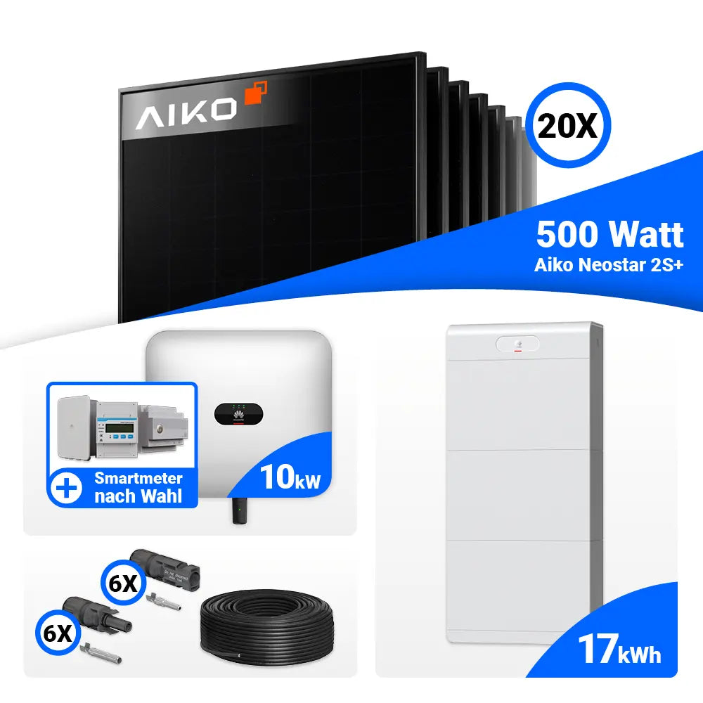 PV Komplettset mit Speicheroption 10 kWp AIKO Huawei SUN2000