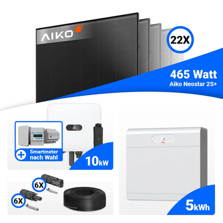 Photovoltaik Komplettset 10 kWp AIKO 465W Module