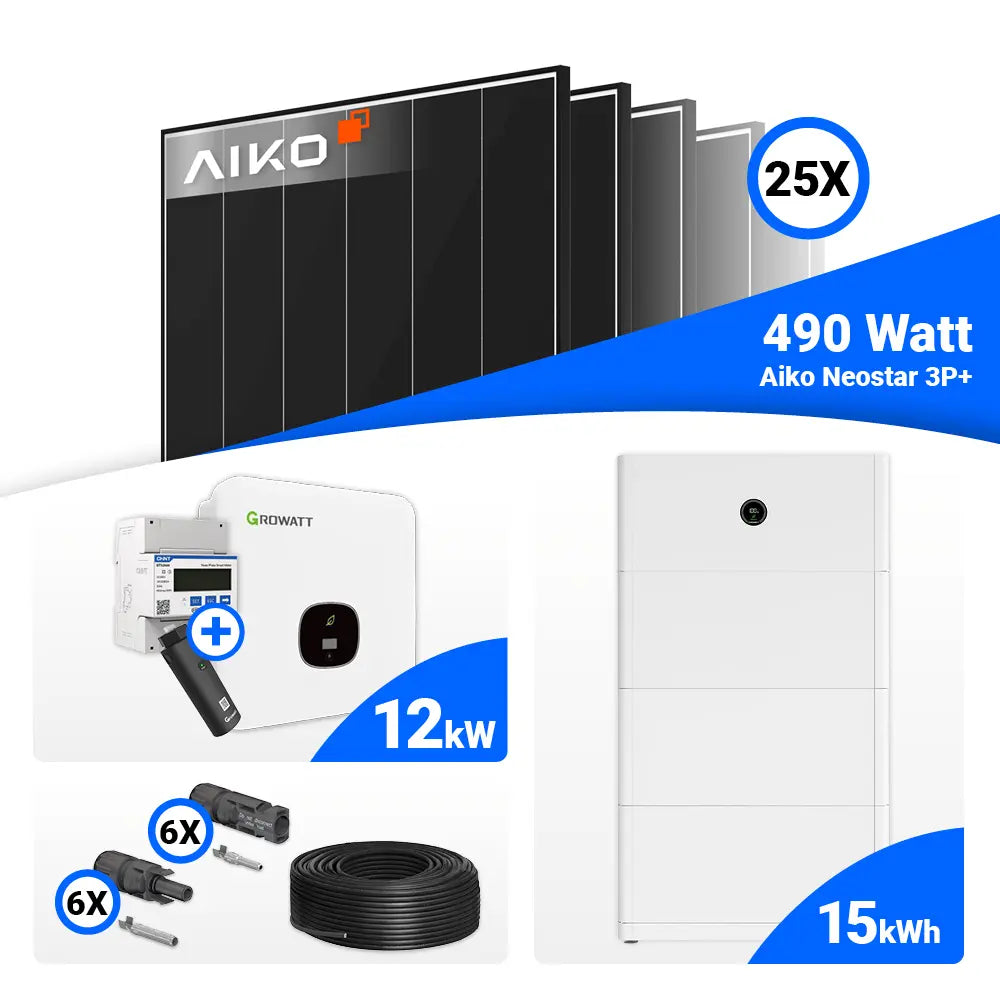 PV Anlage 12 kWp Growatt MOD 12KTL3-HU mit Speicheroption
