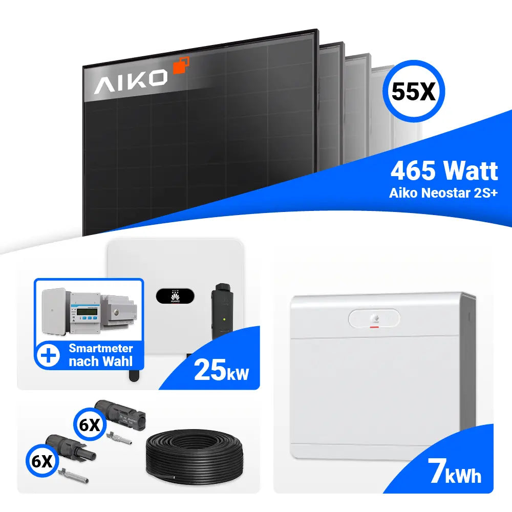 25 kWp Solarsystem mit Huawei SUN2000-25K-MB0 und Speicheroption