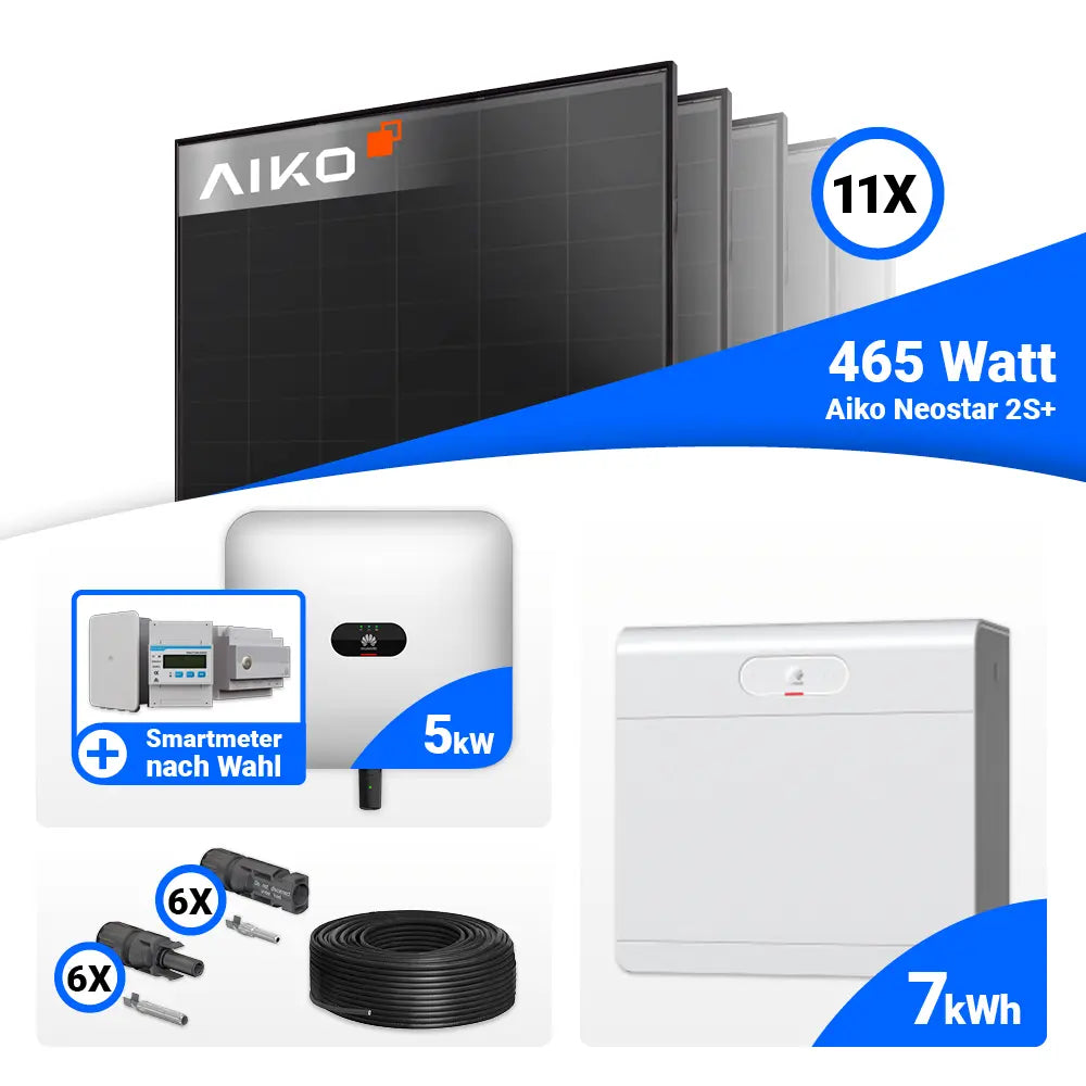 5 kWp Solarsystem mit Huawei Wechselrichter und Speicheroption
