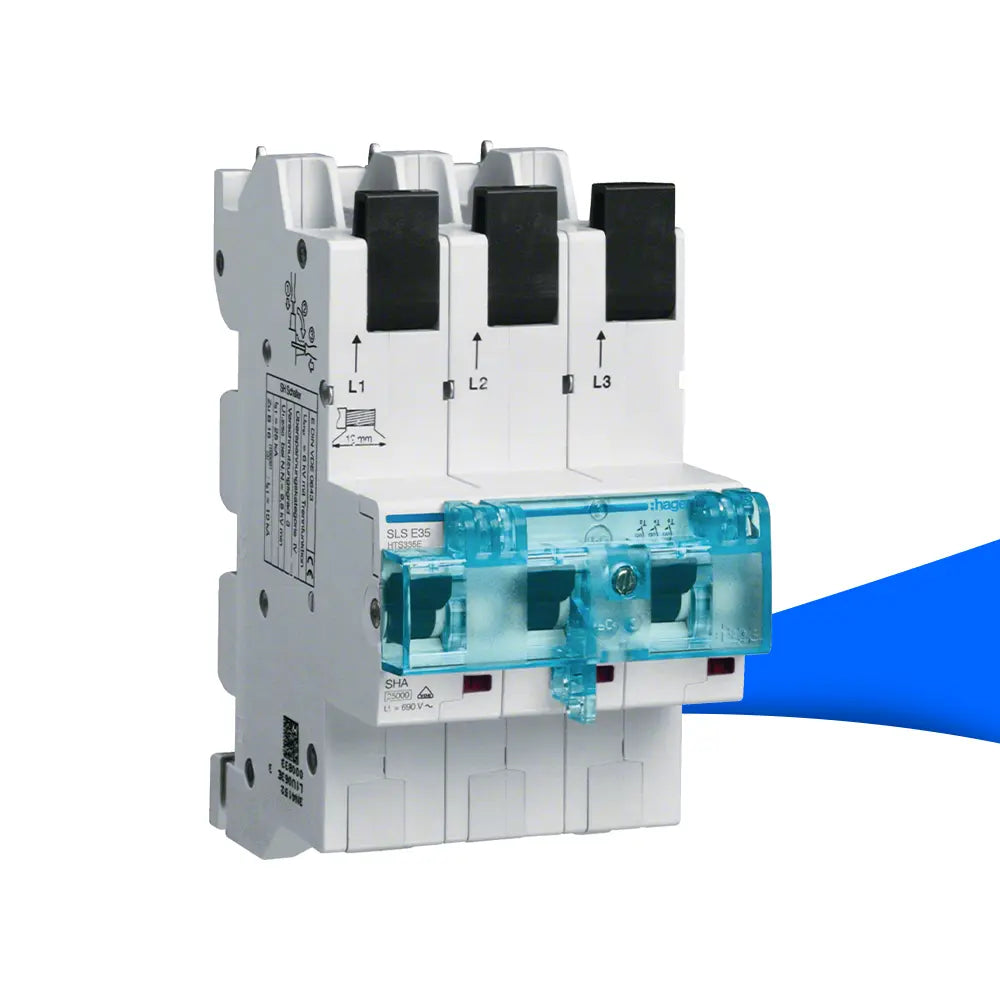 Hager HTS335E SLS-Schalter 3-polig, E-Charakteristik, 35A, QuickConnect Produktbild