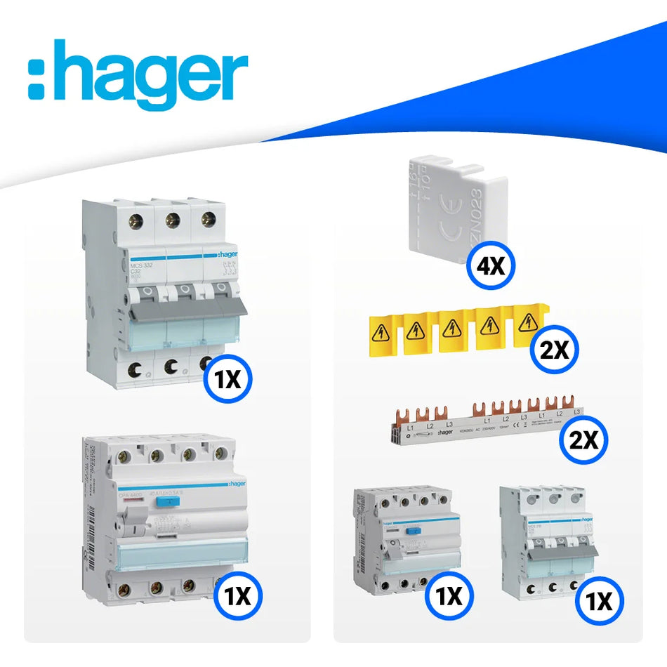 AC Anschlussset 8-15 kW für Goodwe, Sungrow Wechselrichter - C32A mit Backup