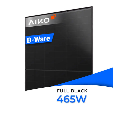 AIKO Solar Neostar 2S+ (AIKO-A-MAH54Db) - ein N-Typ ABC Glas-Glas-Solarmodul mit 465 WP Leistung in edler Full-Black-Optik.