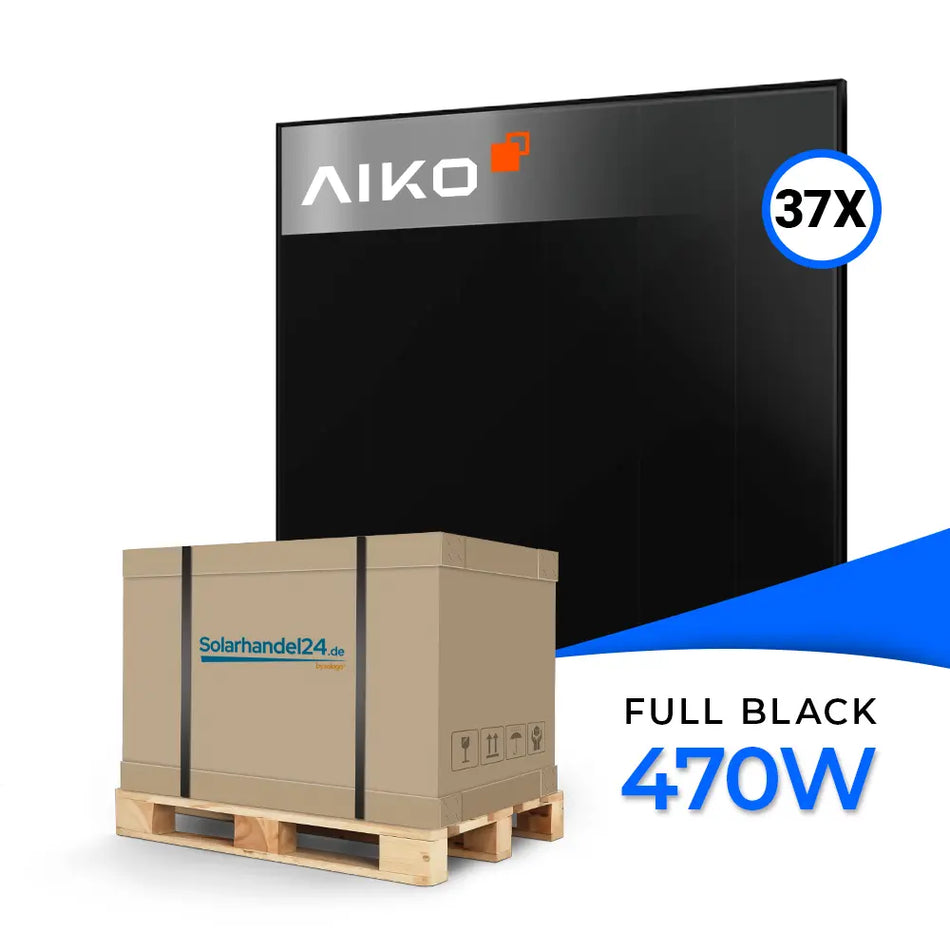 Aiko Solar 470W Dual Glass Full Black Modul AIKO-A470-MCE54Db Neostar 3S+ - Palettenpreis (37 Stk.)