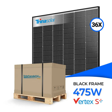 Produktbild Trina Solar 475W Glas-Glas Black Frame TSM-475 NEG9R.28 Vertex S+ Palette (36 Stk.)